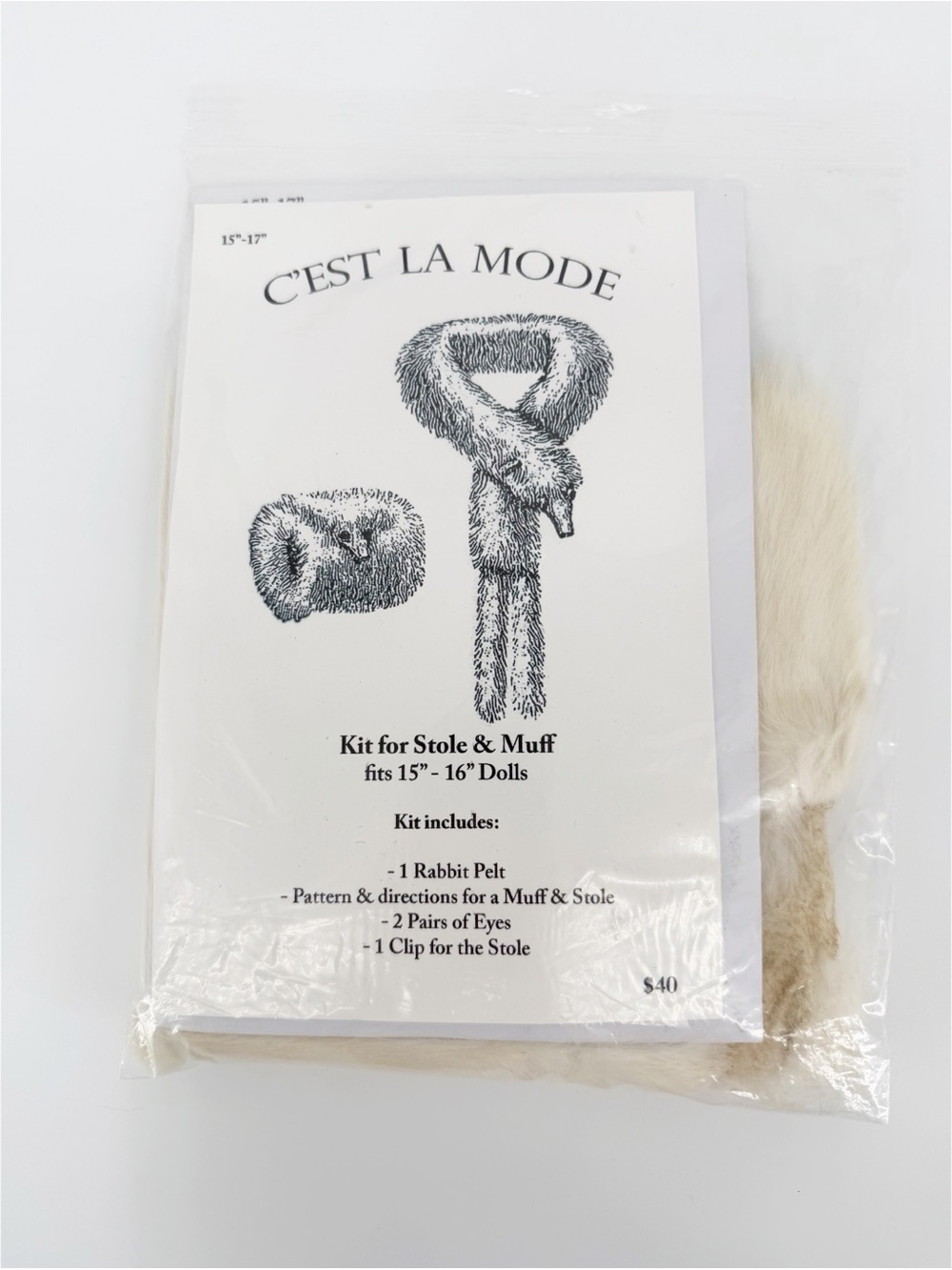 New C'est La Mode Kit For Stole and Muff Complete